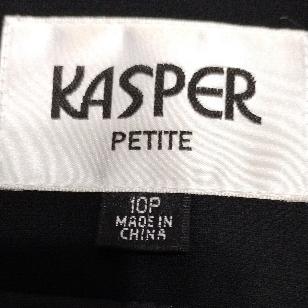 Kasper Floral Embroidered Blazer Evening Jacket Dressy Sequins Black White (10P) - Picture 10 of 11